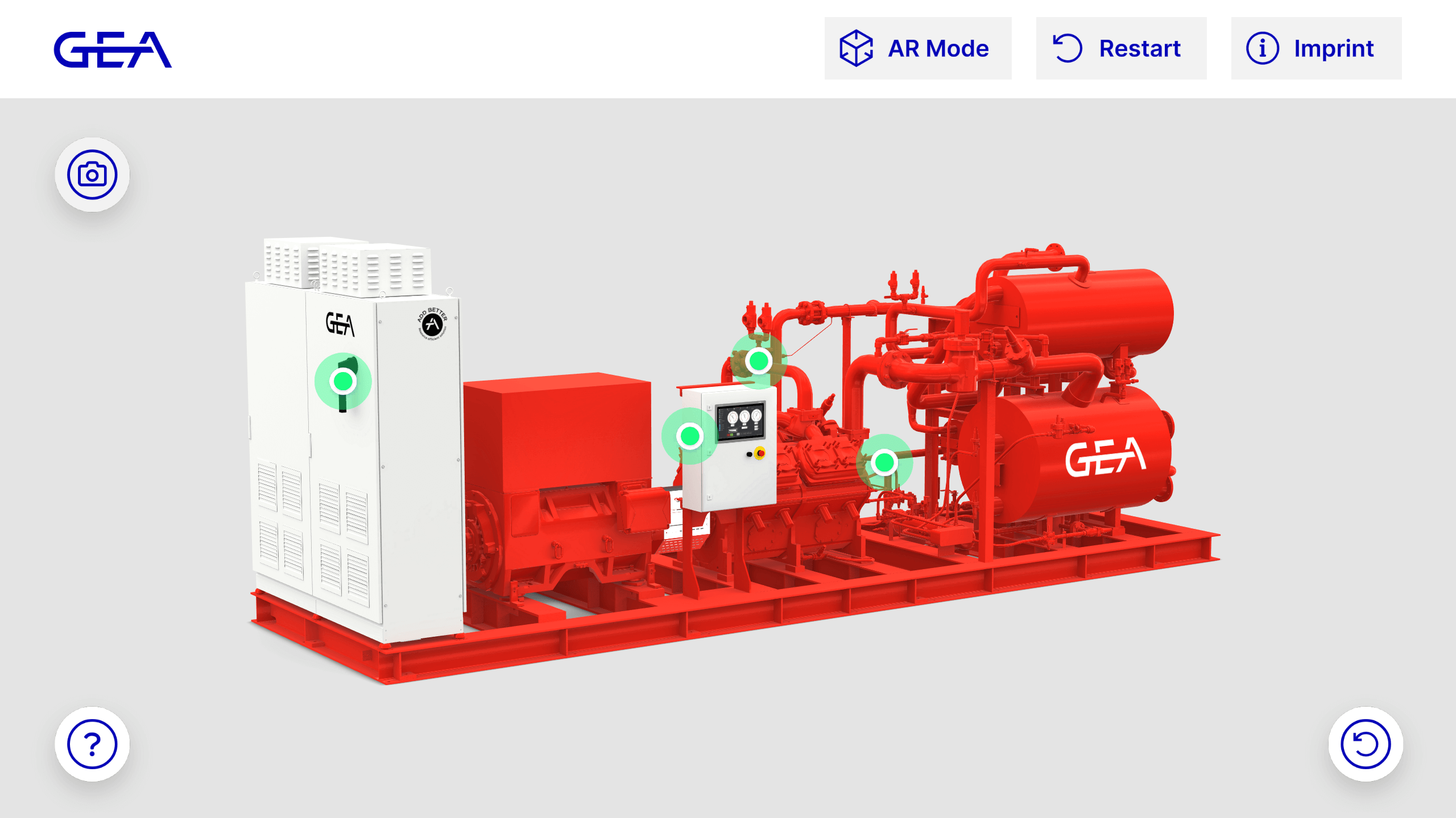GEA HRT Augmented Reality App. RedGenium US Isolation Mode